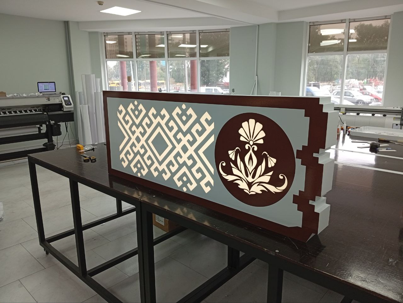 Световой короб (слуцкие узоры)