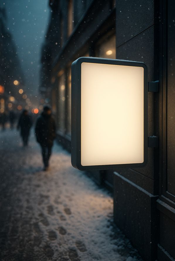 Какая реклама выдержит мороз: материалы и конструкции для холодного сезона