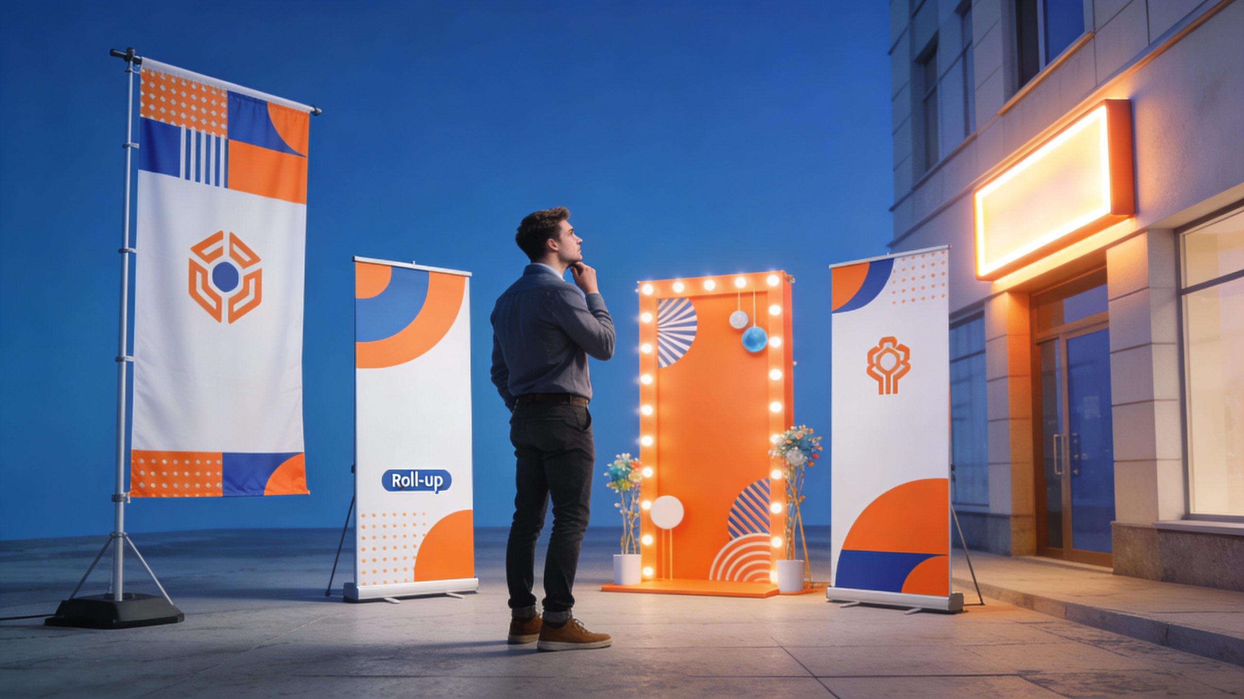 Как выбрать рекламную конструкцию под задачу бизнеса: баннер, стенд, фотозона или световой короб